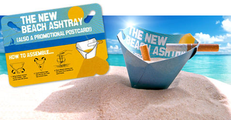 Promotional Postcard Beach Ashtray